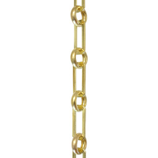 RCH SUPPLY COMPANY Rectangle Un-Welded Link Solid Brass Chain or Chain Break