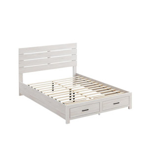 MILLWOOD PINES Slat Headboard Design Storage Bed