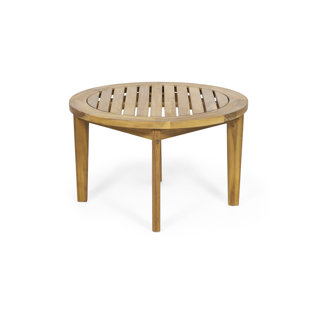 MILLWOOD PINES Kerstanski Round Acacia Outdoor Coffee Table