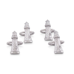 ARTHUR COURT DESIGNS Coastal Lighthouse Napkin Ring (Set of 4)
