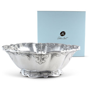 Arthur Court Designs Fleur De Lis Aluminum Salad Bowl
