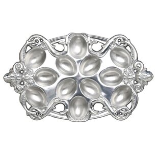 Arthur Court Designs Fleur De Lis Aluminum Egg Platter