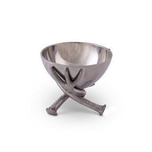 Arthur Court Designs Antler Aluminum Salad Bowl