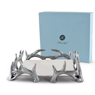 ARTHUR COURT DESIGNS Antler Metal Flat Napkin Holder
