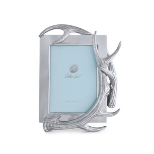 ARTHUR COURT DESIGNS Antler Silver Metal Picture Frame