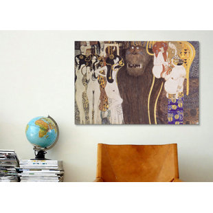 VAULT W ARTWORK Die Feindlichen Gewalten (The Hostile Forces) On Canvas by Gustav Klimt Gallery-Wrapped Canvas Giclée