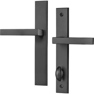 ROCKWELL SECURITY Rockwell Contemporary Privacy Multipoint Handle Set In Antique Black (Multipoint Lock Not Included)