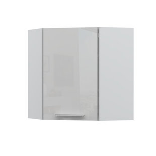 FURNITURE.AGENCY Riva 25.2'' W x 28.3'' H White Corner Wall Cabinet Ready-to-Assemble