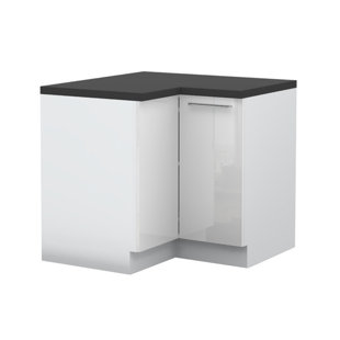 FURNITURE.AGENCY Riva 37.0079'' W x 34.6457'' H White Corner Base Cabinet Ready-to-Assemble