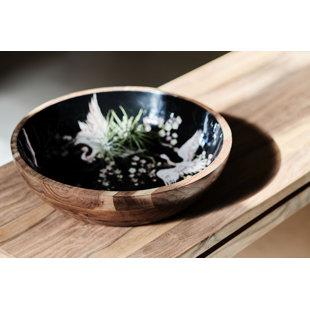 CARLA&MARGE Talabea Wood Decorative Bowl