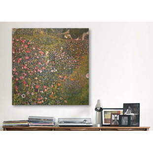VAULT W ARTWORK "Italienische Gartenlandschaft (Italian Horticulture Landscape)" by Gustav Klimt Painting Print on Canvas