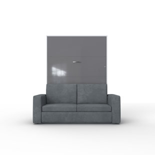 VVRHOMES FULL XL Low Profile Murphy Bed with Mattress