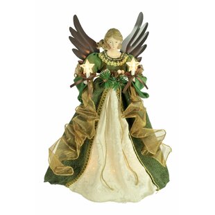 JJ'S HOLIDAY GIFTS LTD. 10 - Light Angels with Metal Wings Tree Topper