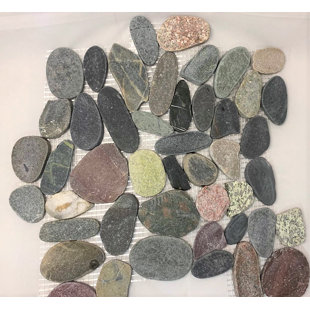 FUSTONE Mountain Random Sized Natural Stone Mosaic Tile in Black/Gray