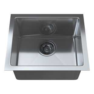 CANTRIO KONCEPTS Cantrio Premium Stainless Steel Single Kitchen Sink with 15" x 13" x 9.25" Dimensions