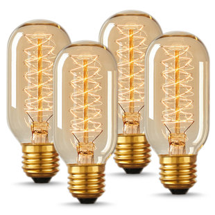 LOHASLED Festive Atmosphere 40 Watt T45 E26 Dimmable Light Bulb Vintage Edison Bulbs 2700K (12 Pack) (Set of 12)