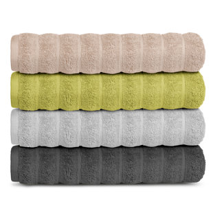 LAVISH TOUCH 100% Cotton Bath Towels (Set of 4)