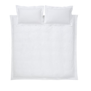 BIANCA COTTON 400 Thread Count 100% Cotton Sateen Duvet Cover Set with Pillowcases