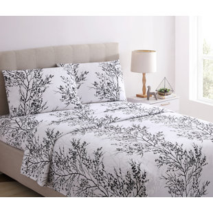 SPIRIT LINEN Foliage Microfiber Floral Sheet Set