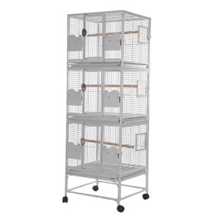 TUCKER MURPHY PET™ Ciapas 64'' Iron Flat Top Breeder Bird Cage with Wheels