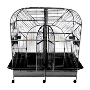 TUCKER MURPHY PET™ Cheyeene 70'' Iron Dome Top Floor Bird Cage with Wheels