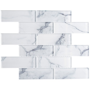 ANDOVA Sumner 2" x 6" Glass Marble Look Mosaic Wall Tile