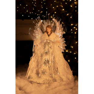 JJ'S HOLIDAY GIFTS LTD. Fabric Tree Topper - Lighted