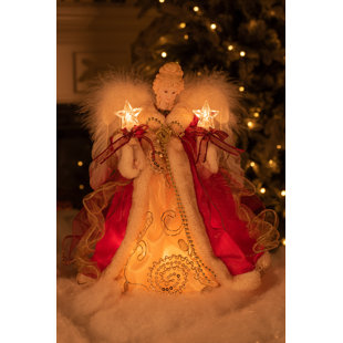 JJ'S HOLIDAY GIFTS LTD. Fabric Tree Topper - Lighted