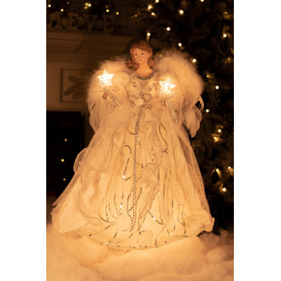 JJ'S HOLIDAY GIFTS LTD. Fabric Tree Topper - Lighted