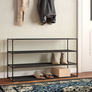 REBRILLIANT Simple Assembly 4 Tiers 20 Pair Stackable Shoe Rack