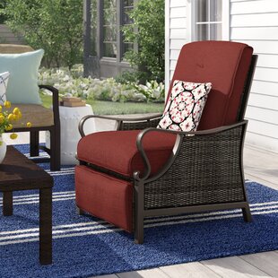 ALCOTT HILL® Craighead Luxury Recliner Patio Chair with Plush Cushions and Accent Pillow