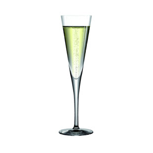 STÖLZLE LAUSITZ Trumpet Champagne Flute 5.5 oz. Lead Free Crytal Glassware Set (Set of 6)