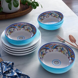 EURO CERAMICA Zanzibar Pasta Bowl Set (Set of 4)