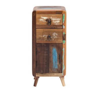 WILLISTON FORGE Alethea Solid Wood Freestanding Bathroom Cabinet
