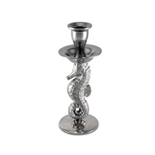 ARTHUR COURT DESIGNS Sea And Shore 7'' H Metal Tabletop Candlestick
