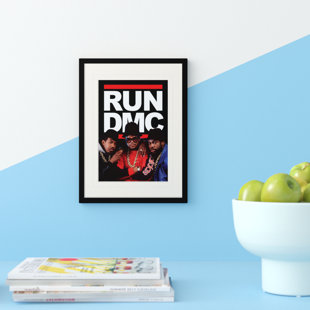 HAPPY LARRY Run DMC Group Framed Graphic Art Print