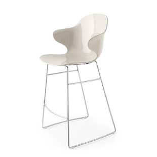 CALLIGARIS Saint Tropez Ergonomic Stool with Plastic Shell and Metal Frame