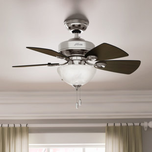 HUNTER FAN 34" Watson 5 - Blade Standard Ceiling Fan with Pull Chain and Light Kit Included