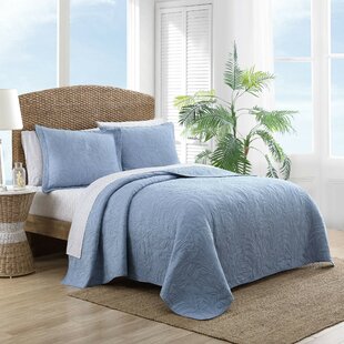 TOMMY BAHAMA HOME Tommy Bahama Solid Costa Sera Stitch Cotton Reversible Quilt