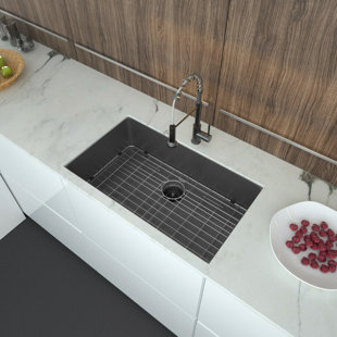 CHEETAH SOURCING 30" L x 18" W Undermount Kitchen Sink with Basket Strainer
