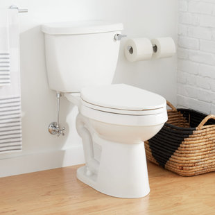 SIGNATURE HARDWARE Bradenton Two-Piece Elongated Toilet With 12" Rough-In - 16" Bowl Height - Right Hand