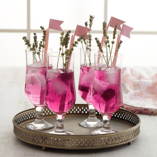 LAV Nevakar 6-Piece Hurricane Pina Colada Coctail Glasses (Set of 6)