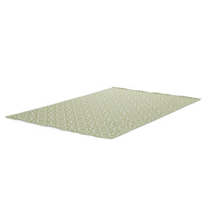 FJØRDE & CO Jalynn Geometric Machine Woven Green Area Rug