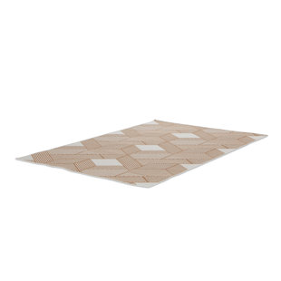 FJØRDE & CO Jalynn Geometric Machine Woven Ginger Area Rug