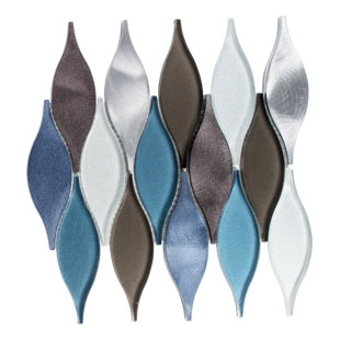 ANDOVA Zeille Glass and Metal Arabesque Mosaic Kitchen Backsplash, Bathroom, Shower, Wall and Floor Tile