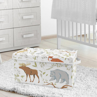 SWEET JOJO DESIGNS Woodland Animal Toile Toy Box