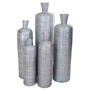 BAY ISLE HOME Eisen Wood Floor Vase