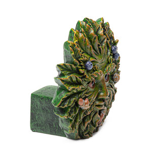 JARDINOPIA Green Man Woodland Figure Bronze Coloured Planter Feet In Gift Box (Set of 3)