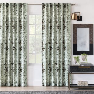 THOM FILICIA HOME COLLECTION BY EASTERN ACCENTS Laurel 100% Cotton Floral Room Darkening Rod Pocket Single Curtain Panel