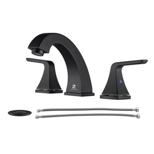 HOMELODY Lead-Free Lavatory Widespread Bathroom Faucet with Drain Assembly